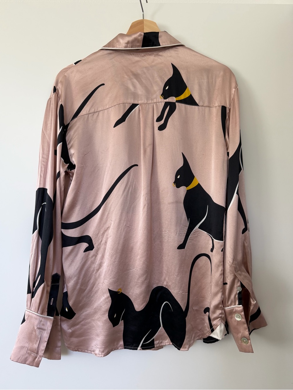 Lila Animal-Print Silk Pajama Set by OLIVIA VON HALLE - Picture 3 of 8